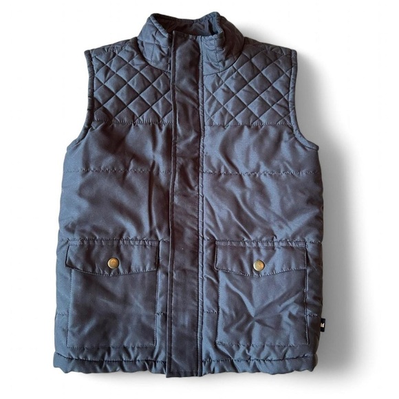 Crown & Ivy Kids Charcoal Gray Puffer Vest – Size Small, - Picture 1 of 5